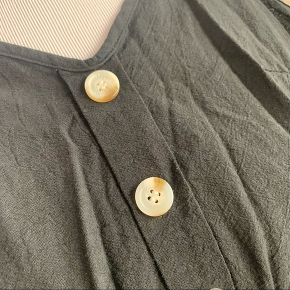 Unworn! Fit & Flare Button Detail Smocked Back Summer Dress - Picture 8 of 13